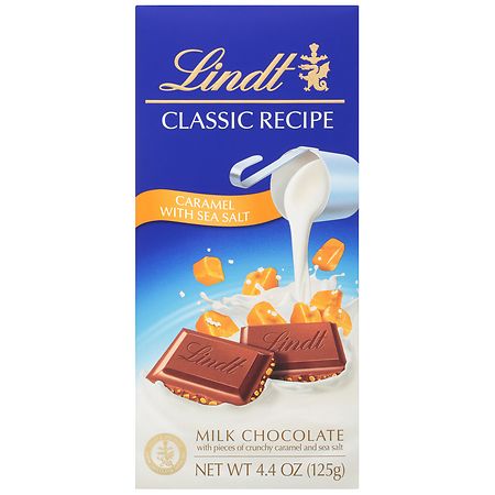 LINDT CLASSIC RECIPE CARAMEL w/SEA SALT 4.4oz[JJNY]