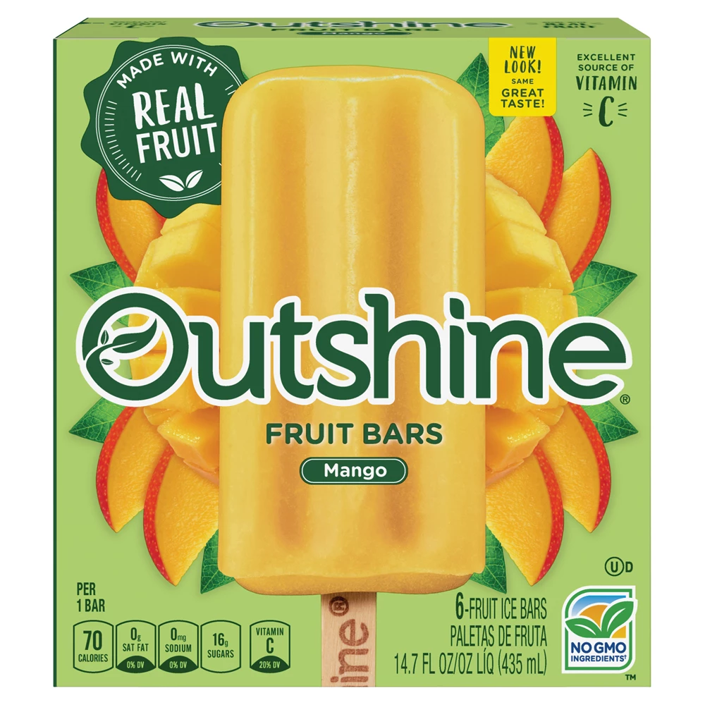 OUTSHINE FRUIT BARS MANGO 6pk[EMPIRE]