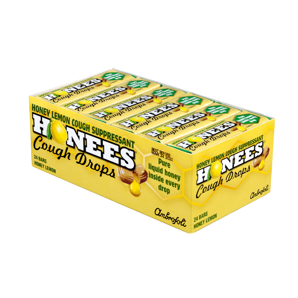 HONEES HONEY LEMON MENTHOL EUCALYPTUS COUGH DROPS