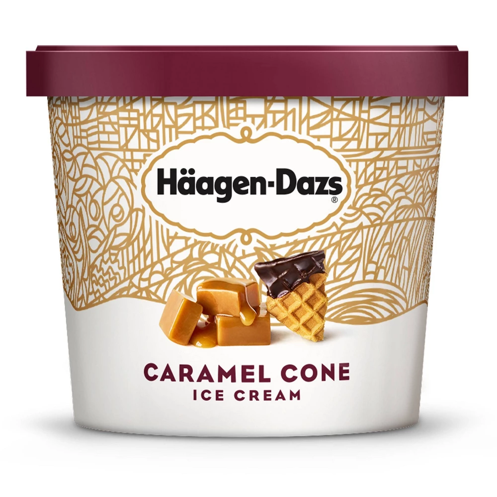 HAAGENDAZS CUP ICE CREAM CARAMEL 3.6oz