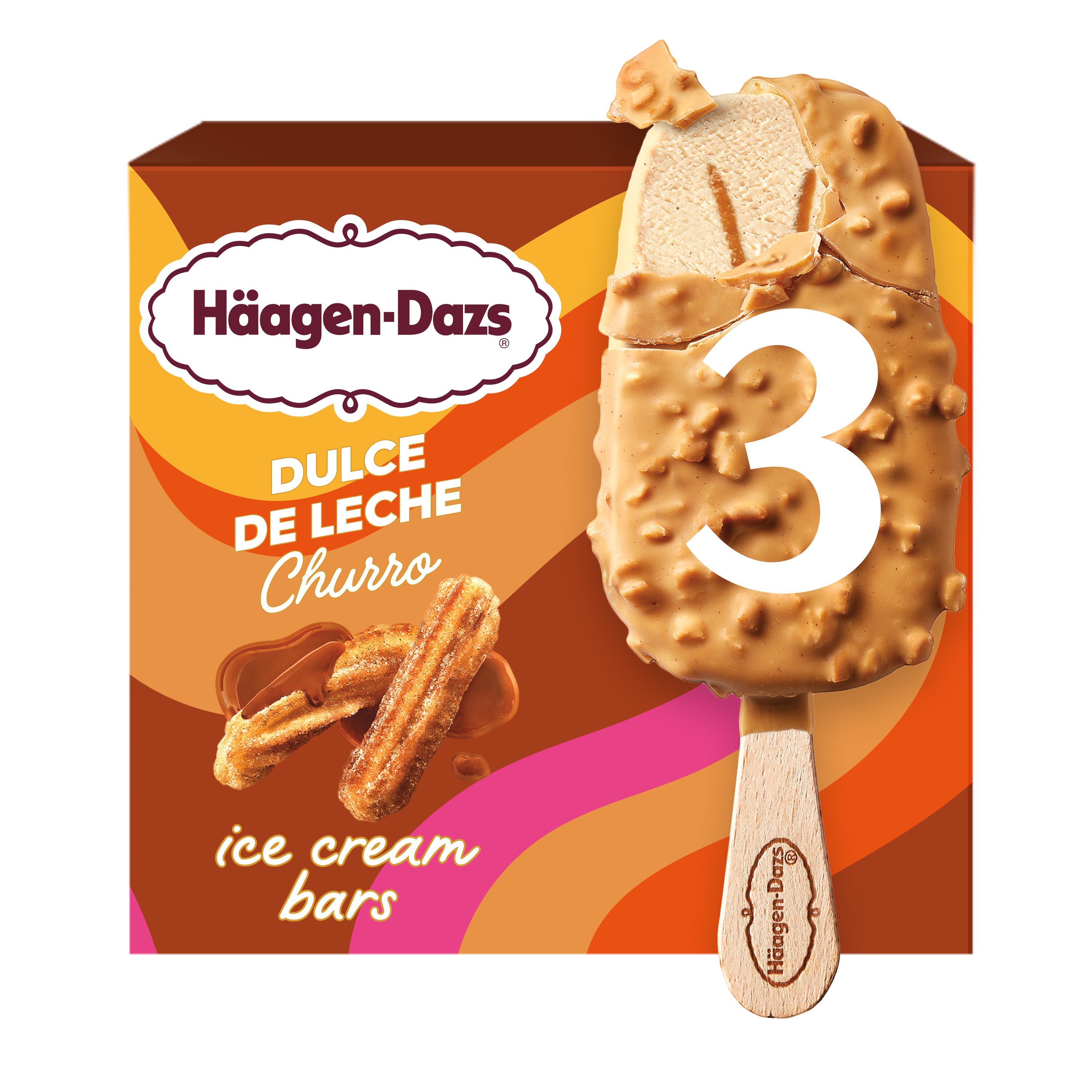 HAAGENDAZS BAR 3pk DULCE DE LECHE CHUROS