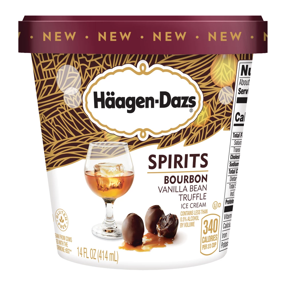 HAAGENDAZS SPIRITS ICE CREAM BOURBON VANILLA 14oz