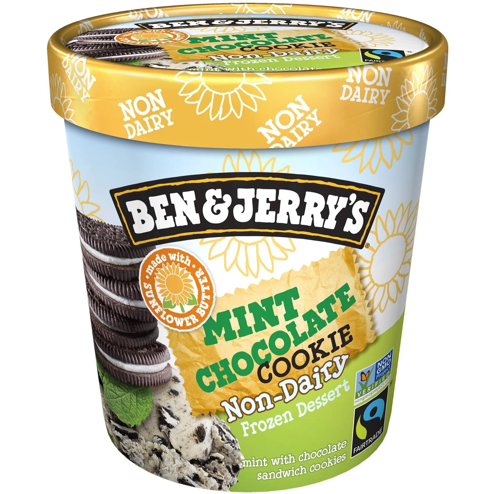 BEN&JERRY'S NON DAIRY ICE CREAM MINT CHOCOLATE COOKIE 1pt