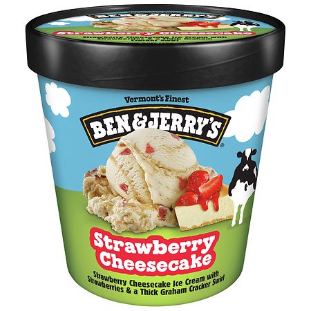 BEN&JERRY'S ICE CREAM STRAWBERRY CHEESECAKE 1pt
