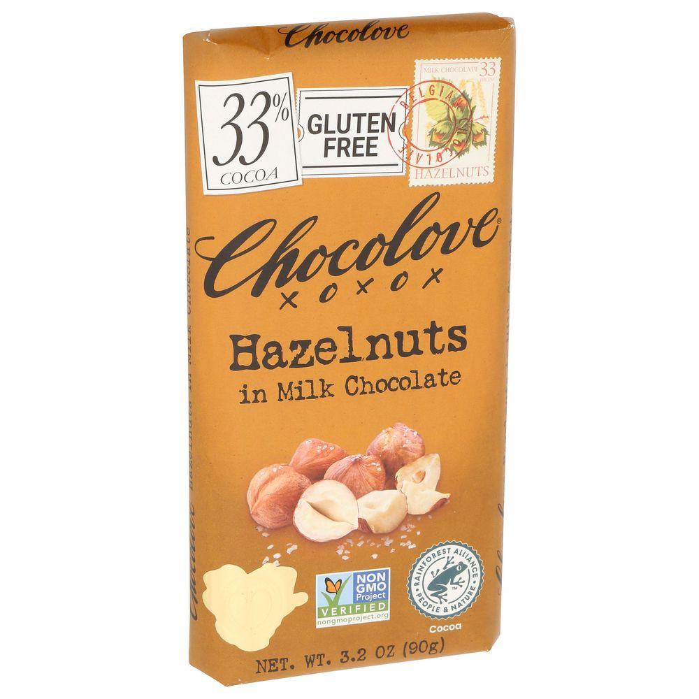 CHOCOLOVE 33% COCOA HAZELNUT 3.2oz[KEHE]