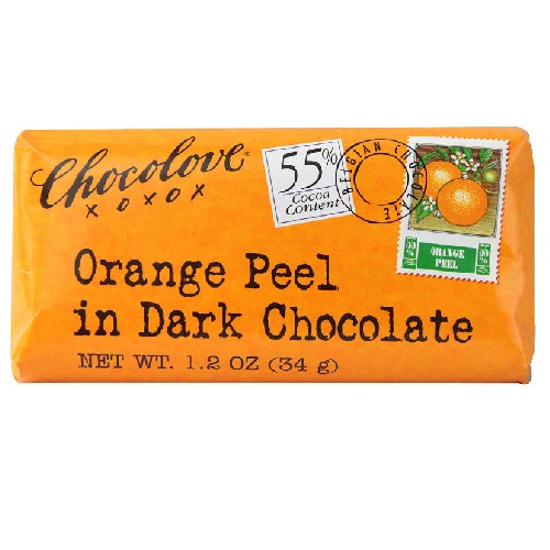 CHOCOLOVE 55% COCOA ORANGE PEEL 3.2oz[KEHE]