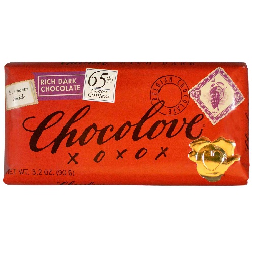 CHOCOLOVE 65% COCOA RICH DK 3.2oz[KEHE]