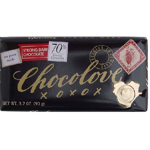CHOCOLOVE 70% COCOA STRONG DK 3.2oz[KEHE]