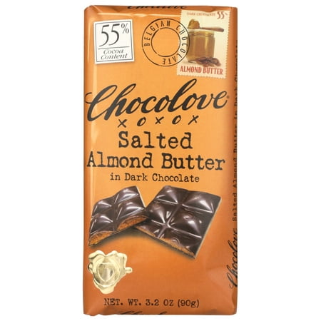 CHOCOLOVE 55% COCOA SALTED ALMOND BUTTER 3.1oz[KEHE]