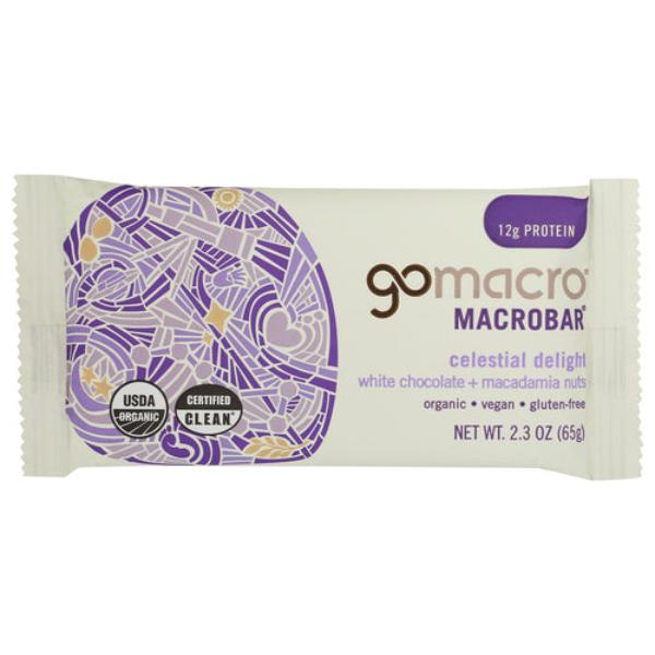 GOMACRO BAR CELESTIAL DELIGHT WHITE MAC NUT 2.3oz[KEHE]
