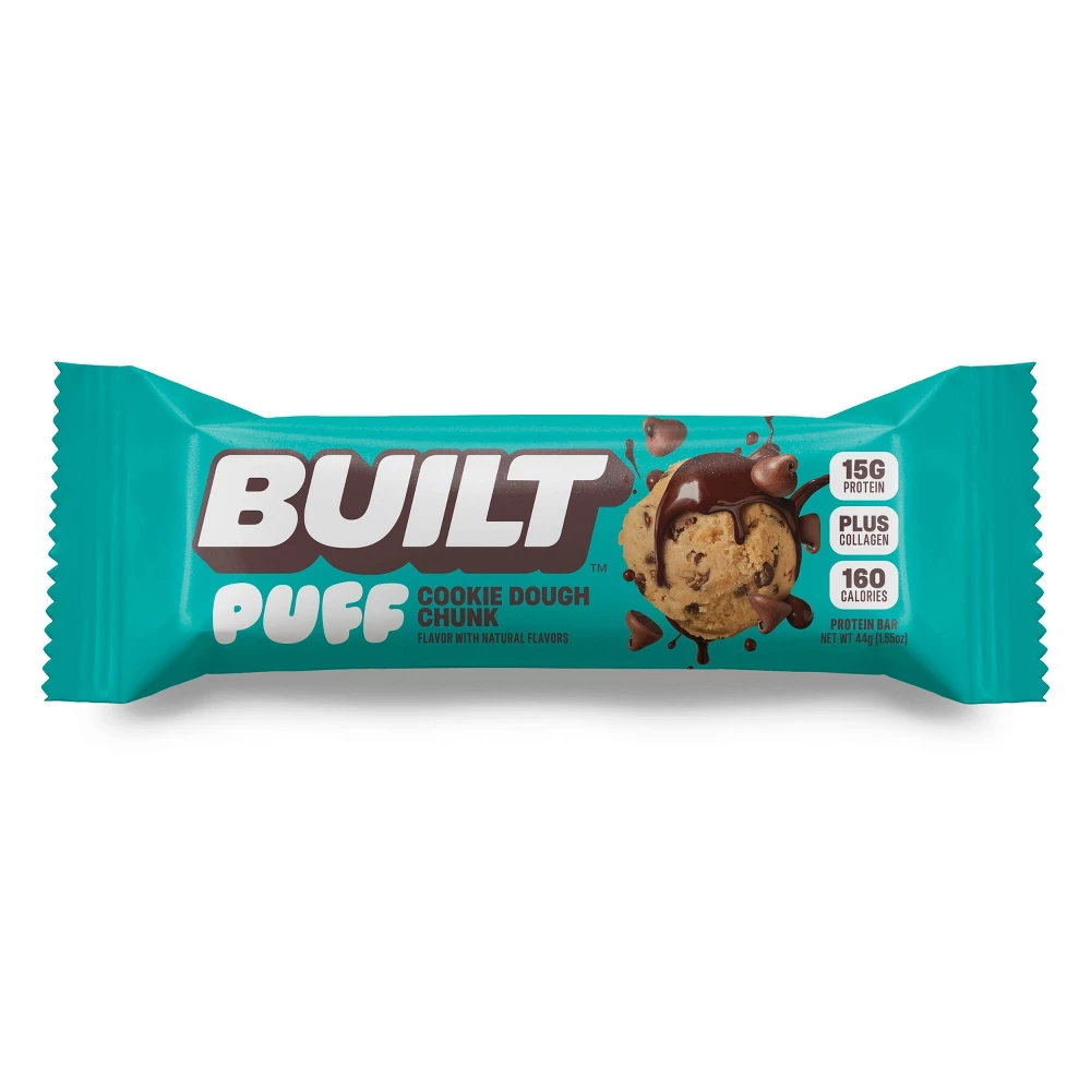 BUILT PROTEIN BARS PUFF 15G COOKIE DOUGH CHUNK 1.55oz[KEHE]