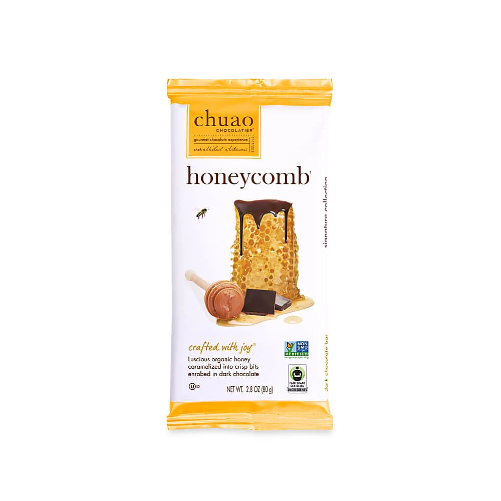 CHUAO CHOCOLATIER CHOC BAR DARK HONEYCOMB 2.82oz[KEHE]
