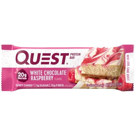 QUEST BAR WHITE CHOC RASPBERRY 2.12oz[NYF]